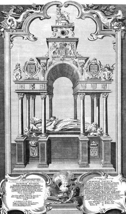 Framed Print : The Monument of Queen Elizabeth in Westminster Abbey, 1786. Artist: John Goldar Framed Print : The Monument of Queen Elizabeth in Westminster Abbey, 1786. Artist: John Goldar