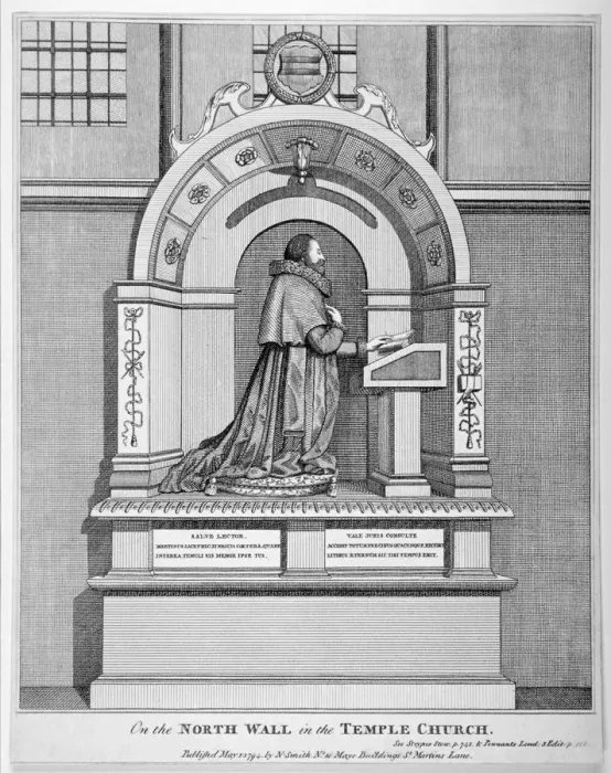 Framed Print : Monument to Richard Martin, Recorder of London, Temple Church, City of London, 1794 Framed Print : Monument to Richard Martin, Recorder of London, Temple Church, City of London, 1794