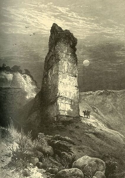 Monument Rock, Echo Canon, 1874. Creator: Frederick William Quartley
