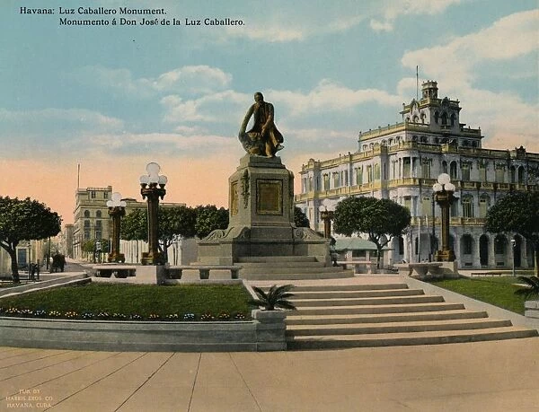 Monument to scholar and philosopher Jose de la Luz Caballero, Havana, Cuba, c1920