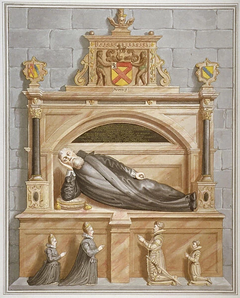 Monument to Sir Edward Bruce in Rolls Chapel, Chancery Lane, City of London, 1794