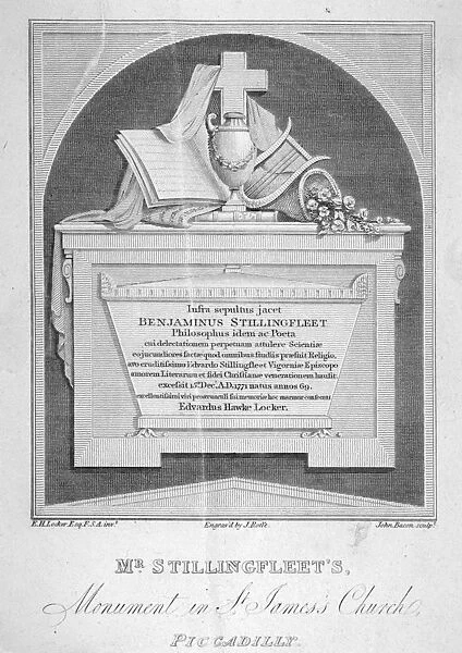 Monument in St Jamess Church, Piccadilly, London, c1825