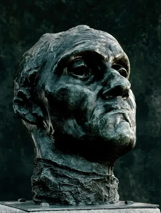 Framed Print : Monumental Head of Jean d'Aire, This cast 1971 (Musee Rodin 2 / 12). Creator: Auguste Rodin