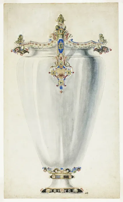 Framed Print : Monumental Jewelled Vase, n.d. Creator: Giuseppe Grisoni Framed Print : Monumental Jewelled Vase, n.d. Creator: Giuseppe Grisoni