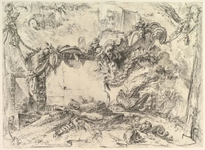 Framed Print : The Monumental Tablet, from Grotteschi (Grotesques), ca. 1748 Framed Print : The Monumental Tablet, from Grotteschi (Grotesques), ca. 1748