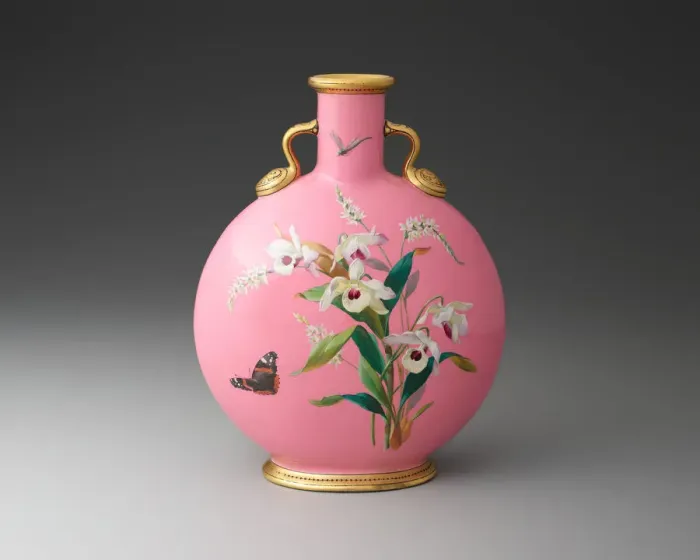 Framed Print : Moon Flask, Stoke-on-Trent, c. 1875. Creator: Minton Framed Print : Moon Flask, Stoke-on-Trent, c. 1875. Creator: Minton