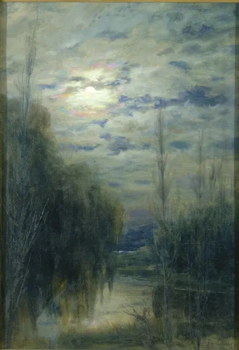 Framed Print : Full Moon, Limache, Chile, late 19th-early 20th century. Creator: Alfredo Helsby Framed Print : Full Moon, Limache, Chile, late 19th-early 20th century. Creator: Alfredo Helsby