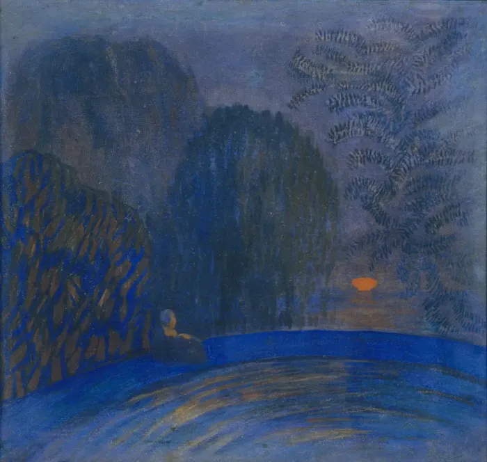 Framed Print : Moon Motif, 1906. Artist: Utkin, Pyotr Savvich (1877-1934) Framed Print : Moon Motif, 1906. Artist: Utkin, Pyotr Savvich (1877-1934)