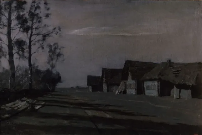 Framed Print : Moon night. A village, 1897. Artist: Levitan, Isaak Ilyich (1860-1900) Framed Print : Moon night. A village, 1897. Artist: Levitan, Isaak Ilyich (1860-1900)