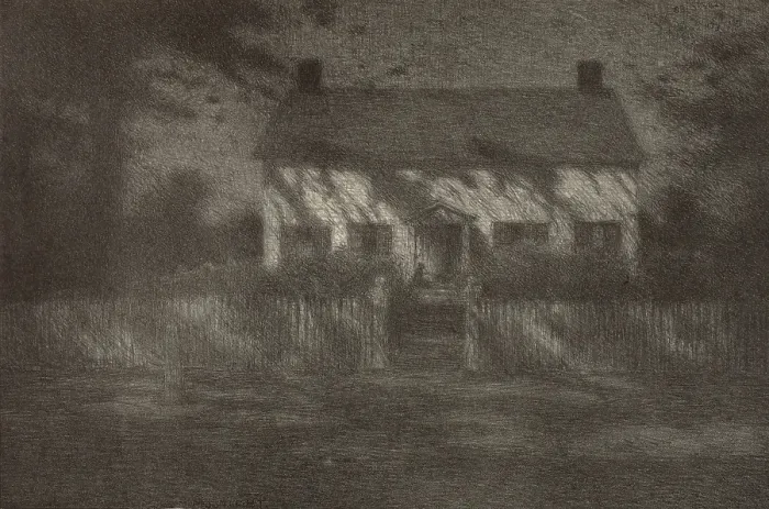 Framed Print : Moonlight, 1923. Creator: Bolton Coit Brown