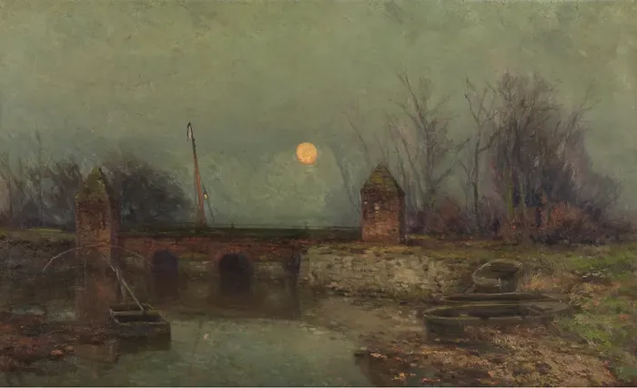 Framed Print : Moonlight, c1850-1910. Creator: Jacques Rosseels Framed Print : Moonlight, c1850-1910. Creator: Jacques Rosseels