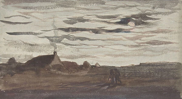 Moonlight, ca. 1860. Creator: Charles Francois Daubigny
