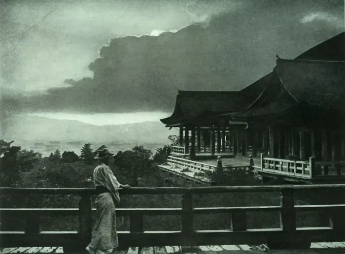 Framed Print : Moonlight at Kiyomizu-Dera, 1910. Creator: Herbert Ponting Framed Print : Moonlight at Kiyomizu-Dera, 1910. Creator: Herbert Ponting