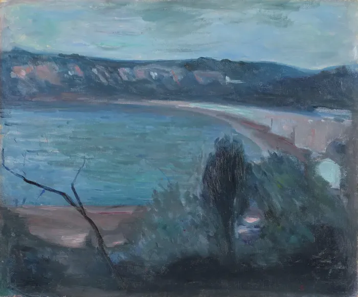 Framed Print : Moonlight by the Mediterranean, 1892. Creator: Edvard Munch Framed Print : Moonlight by the Mediterranean, 1892. Creator: Edvard Munch