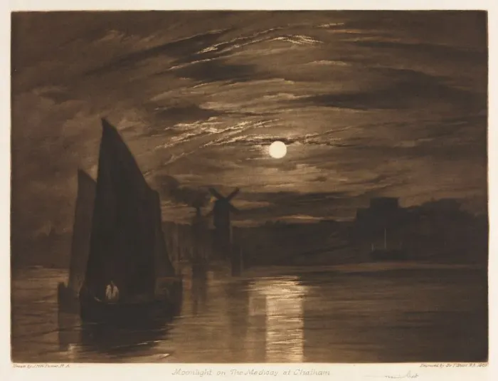 Framed Print : Moonlight on the Medway at Chatham, 1920. Creator: Joseph Mallord William Turner (British Framed Print : Moonlight on the Medway at Chatham, 1920. Creator: Joseph Mallord William Turner (British