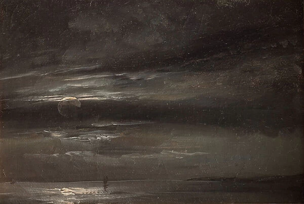Moonlight over the Sea, 1820-1834. Creator: Johan Christian Dahl