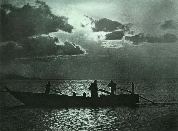 Moonlight at Shizu-Ura, 1910. Creator: Herbert Ponting