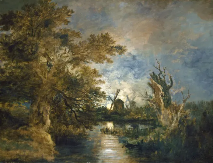 Framed Print : Moonlight on the Yare, c. 1816 / 1817. Creator: John Crome Framed Print : Moonlight on the Yare, c. 1816 / 1817. Creator: John Crome