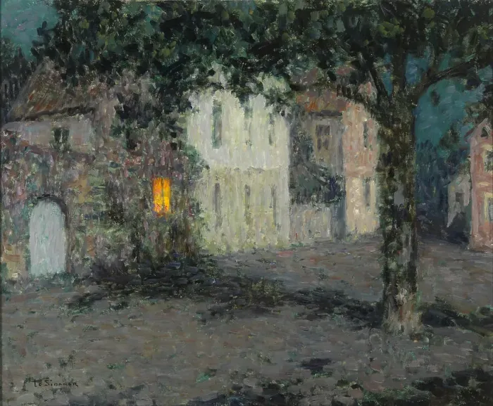 Framed Print : Moonlit City Square in Cherbourg, ca 1934. Artist: Le Sidaner, Henri (1862-1939) Framed Print : Moonlit City Square in Cherbourg, ca 1934. Artist: Le Sidaner, Henri (1862-1939)