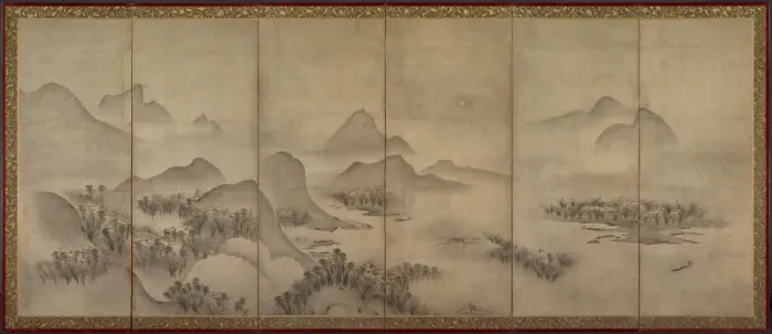 Framed Print : Moonlit Landscape (one of a pair), late 1500s. Creator: Unknown Framed Print : Moonlit Landscape (one of a pair), late 1500s. Creator: Unknown