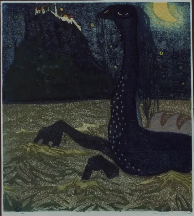 Framed Print : Moonlit night, 1907. Artist: Kandinsky, Wassily Vasilyevich (1866-1944) Framed Print : Moonlit night, 1907. Artist: Kandinsky, Wassily Vasilyevich (1866-1944)