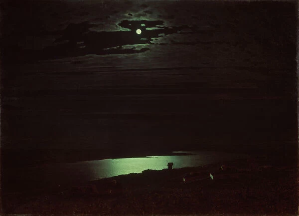 Moonlit Night on the Dniepr, 1880. Artist: Kuindzhi, Arkhip Ivanovich (1842-1910)