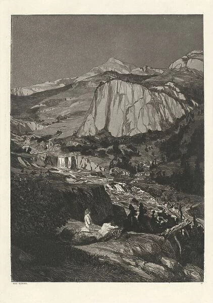Moonlit Night (Mondnacht): pl. 4, published 1881. Creator: Max Klinger