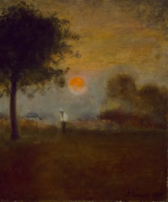 Framed Print : Moonrise, 1891. Creator: George Inness Framed Print : Moonrise, 1891. Creator: George Inness
