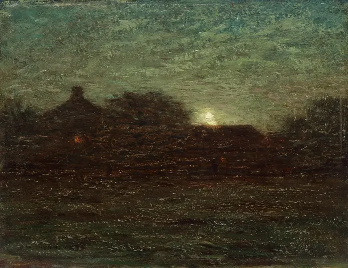 Framed Print : Moonrise, 1895. Creator: Dwight William Tryon Framed Print : Moonrise, 1895. Creator: Dwight William Tryon