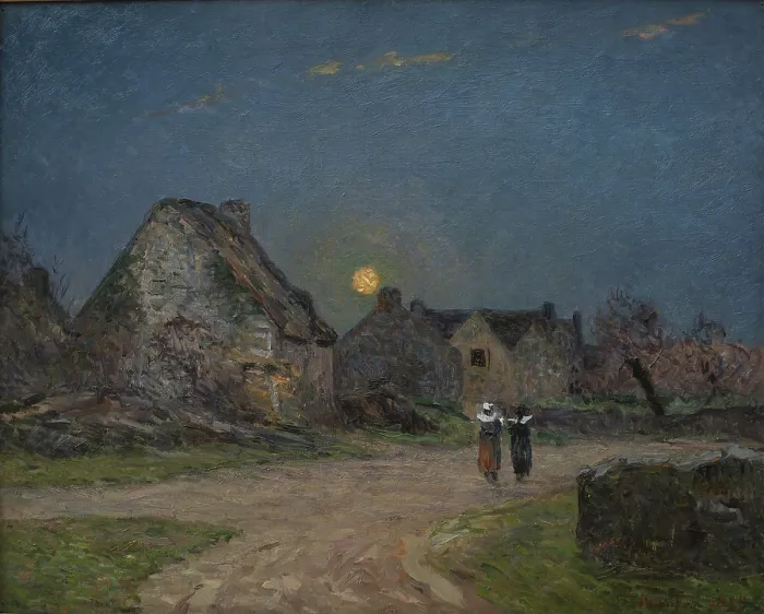 Framed Print : Moonrise in Brittany (Lever de lune en Bretagne), 1899. Creator: Maufra, Maxime (1861-1918) Framed Print : Moonrise in Brittany (Lever de lune en Bretagne), 1899. Creator: Maufra, Maxime (1861-1918)