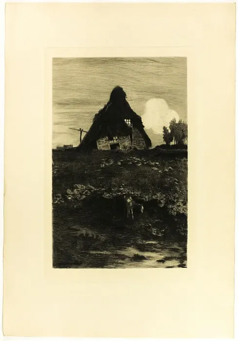 Framed Print : Moor Hut, 1895. Creator: Hans am Ende Framed Print : Moor Hut, 1895. Creator: Hans am Ende
