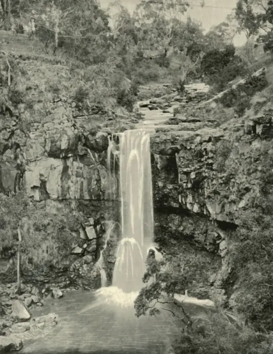 Framed Print : Moorabool Falls, Victoria, 1901. Creator: Unknown Framed Print : Moorabool Falls, Victoria, 1901. Creator: Unknown