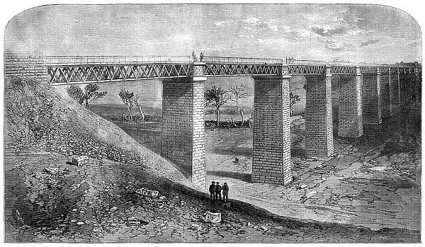 The Moorabool Viaduct on the Melbourne and Ballarat Railway, Australia, 1862. Creator: Unknown