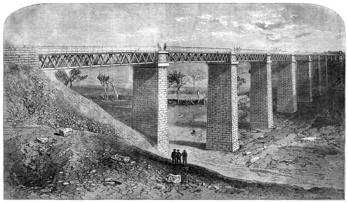 Framed Print : The Moorabool Viaduct on the Melbourne and Ballarat Railway, Australia, 1862. Creator: Unknown Framed Print : The Moorabool Viaduct on the Melbourne and Ballarat Railway, Australia, 1862. Creator: Unknown