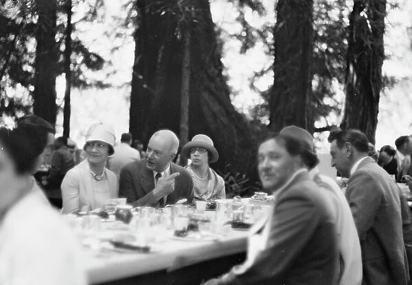 Moore, George Gordon, barbecue, 1927 Aug. Creator: Arnold Genthe