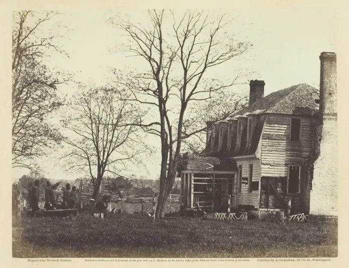 Framed Print : Moore House, Yorktown, Virginia, May 1862. Creator: Wood & Gibson Framed Print : Moore House, Yorktown, Virginia, May 1862. Creator: Wood & Gibson