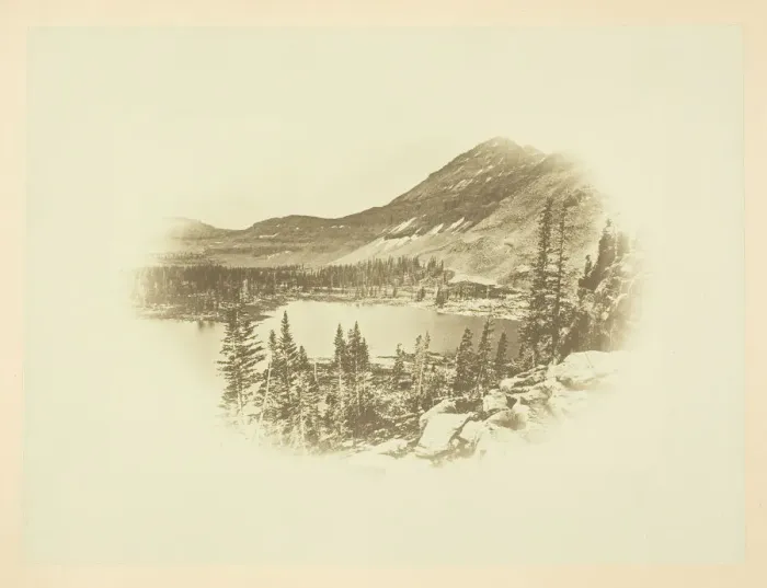 Framed Print : Moores Lake, Head of Bear River, Uintah Mountain, 1868 / 69 Framed Print : Moores Lake, Head of Bear River, Uintah Mountain, 1868 / 69
