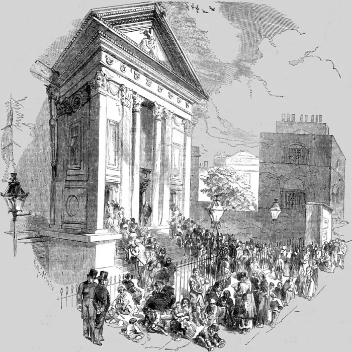 Framed Print : Moorfields Chapel; Easter Sunday, 1854. Creator: Unknown Framed Print : Moorfields Chapel; Easter Sunday, 1854. Creator: Unknown
