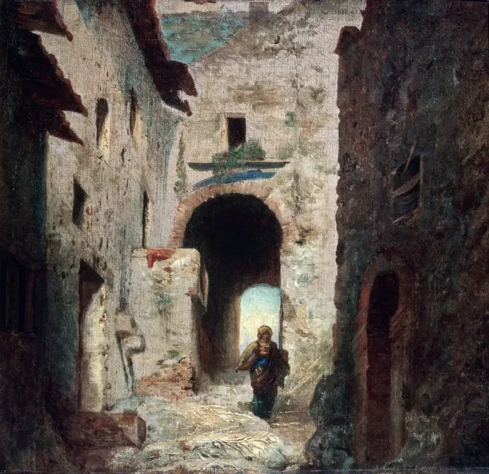 Framed Print : The Moorish Gate, 1835. Artist: Eugene Isabey Framed Print : The Moorish Gate, 1835. Artist: Eugene Isabey