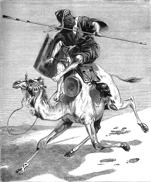 'Moorish Warrior; A Ride to Gebel-Mousa, in North-Western Barbary, 1875. Creator: Trorey Blackmore