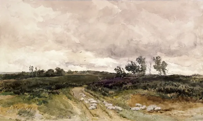 Framed Print : Moorland Scene, 1878. Artist: Thomas Collier Framed Print : Moorland Scene, 1878. Artist: Thomas Collier
