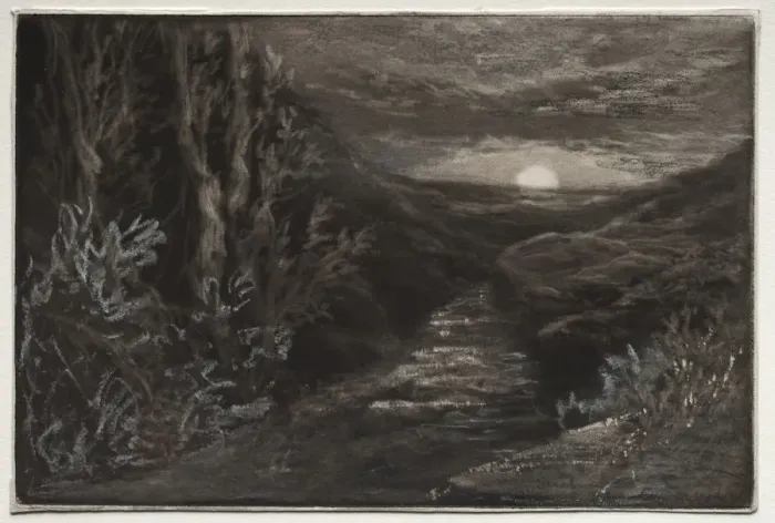 Framed Print : A Moorland Stream. Creator: Francis Seymour Haden (British, 1818-1910) Framed Print : A Moorland Stream. Creator: Francis Seymour Haden (British, 1818-1910)