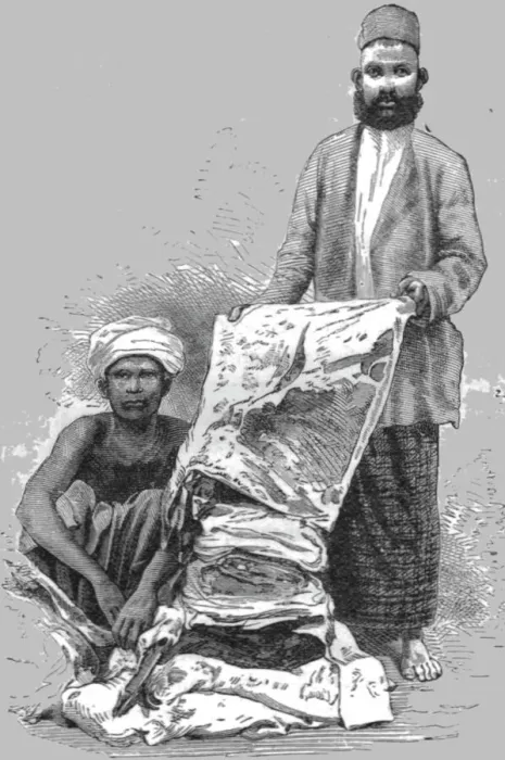Framed Print : Moors-- Cloth Vendors; Four Months in Ceylon, 1875. Creator: Unknown Framed Print : Moors-- Cloth Vendors; Four Months in Ceylon, 1875. Creator: Unknown