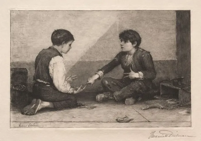 Framed Print : The Mora Players, 1883. Creator: Frederick Dielman (American, 1847-1935) Framed Print : The Mora Players, 1883. Creator: Frederick Dielman (American, 1847-1935)