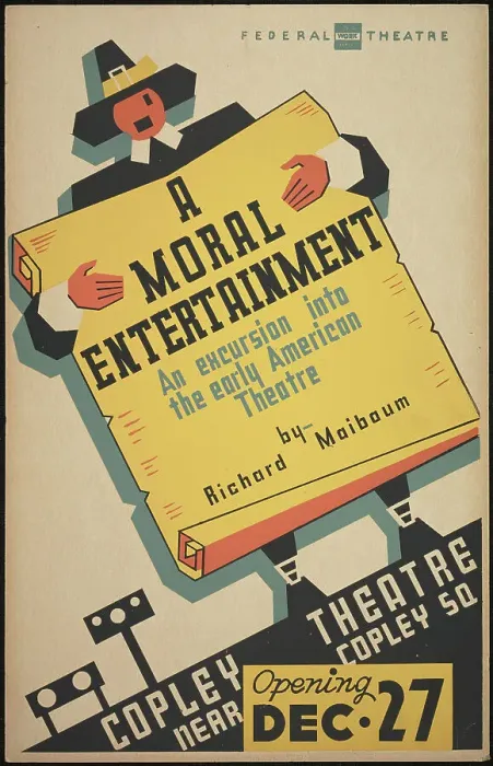 Framed Print : A Moral Entertainment, Boston, 1938. Creator: Unknown Framed Print : A Moral Entertainment, Boston, 1938. Creator: Unknown