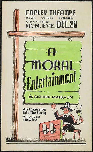 A Moral Entertainment, Boston, 1938. Creator: Unknown