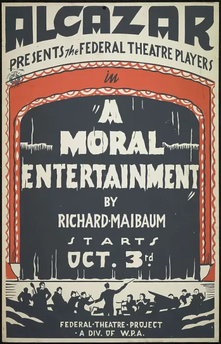 Framed Print : A Moral Entertainment, San Francisco, 1938. Creator: Unknown Framed Print : A Moral Entertainment, San Francisco, 1938. Creator: Unknown