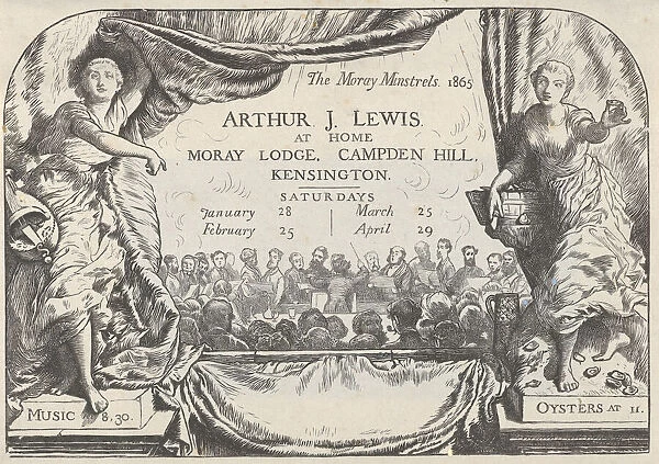 The Moray Minstrels (Invitation card of Arthur James Lewis), 1865