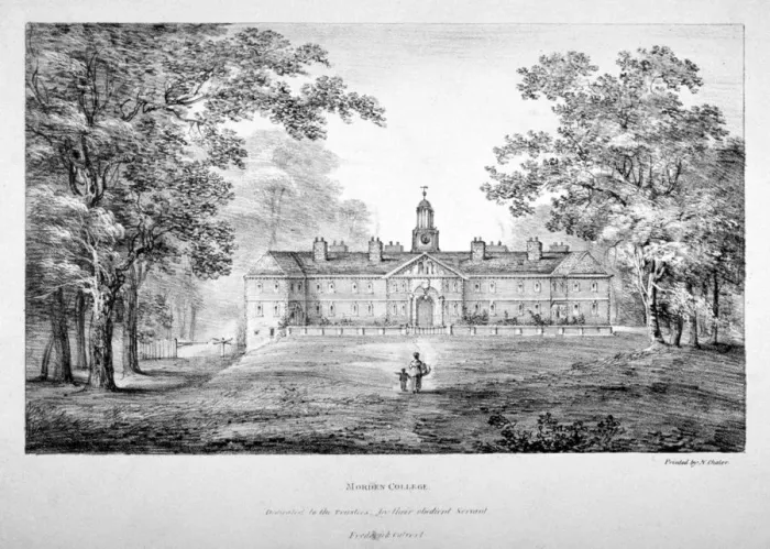 Framed Print : Morden College, St Germans Place, Greenwich, London, c1820 Framed Print : Morden College, St Germans Place, Greenwich, London, c1820