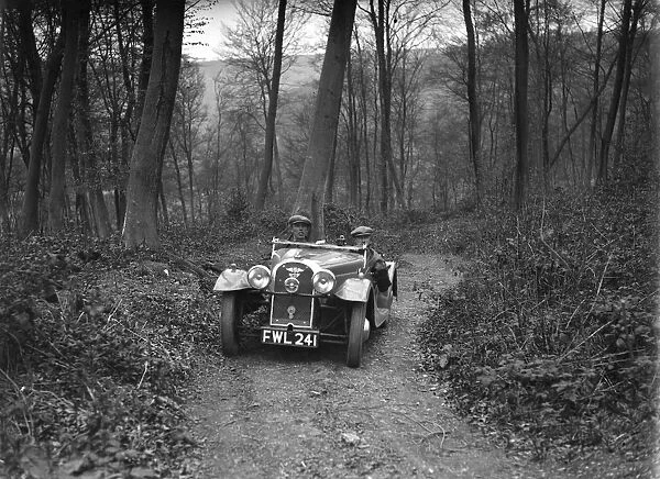 Morgan 4  /  4 at the Standard Car Owners Club Southern Counties Trial, Hale Wood, Chilterns, 1938